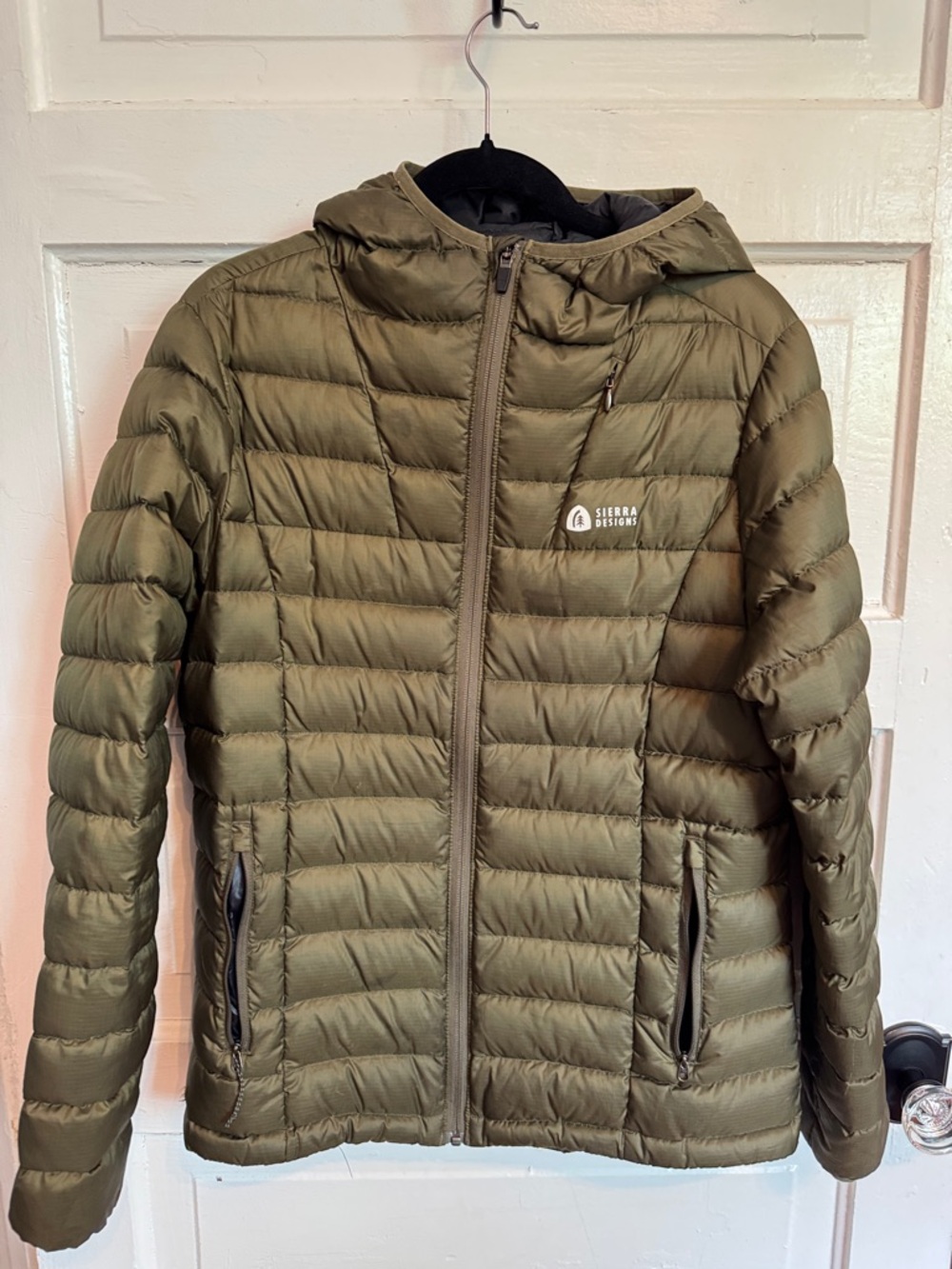 Sierra Designs Women's Olive Hooded Puffer Jacket